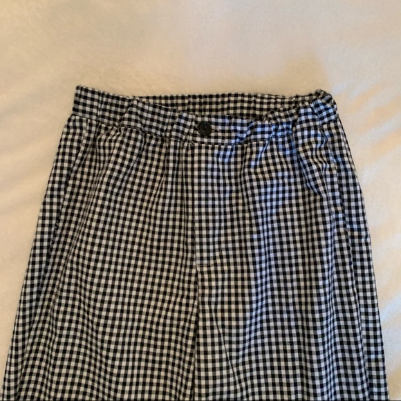 Brandy Melville gingham trouser pants Tilden straight leg printed pants - Picture 2 of 11